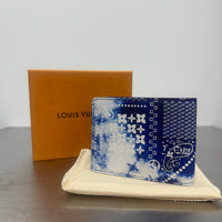 LOUIS VUITTON VIRGIL ABLOH BLUE MONOGRAM BANDANA SLENDER WALLET