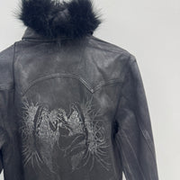 VENGEANCE STUDIOS WAX DENIM FUR JACKET