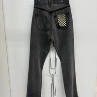 ENFANTS RICHES DEPRIME CHESS BOARD DENIM PANTS