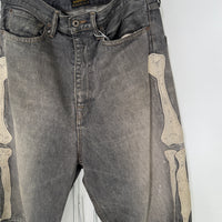 KAPITAL 14OZ BONE DENIM SHORTS