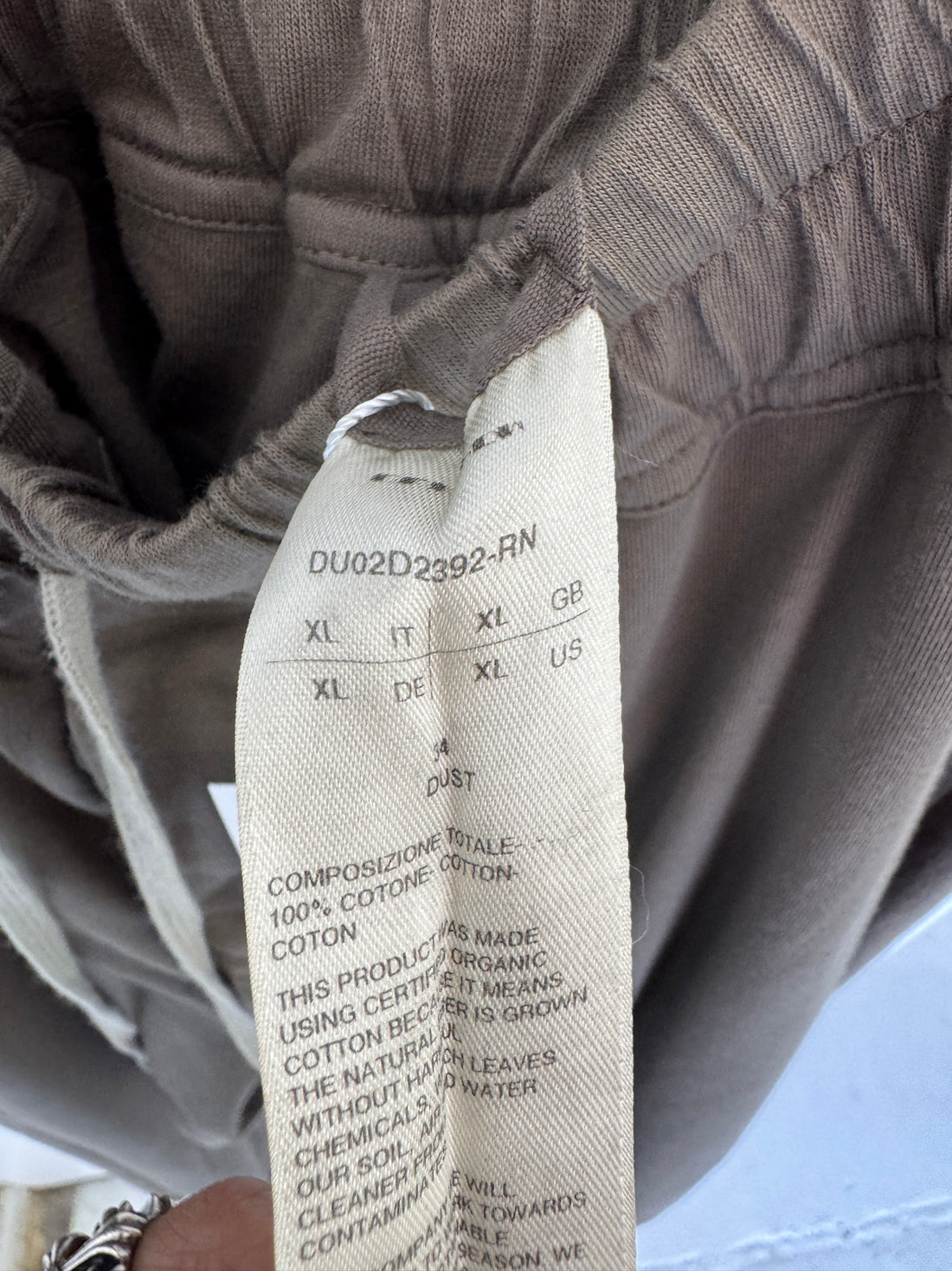 RICK OWENS BERLIN SWEATS IN DUST