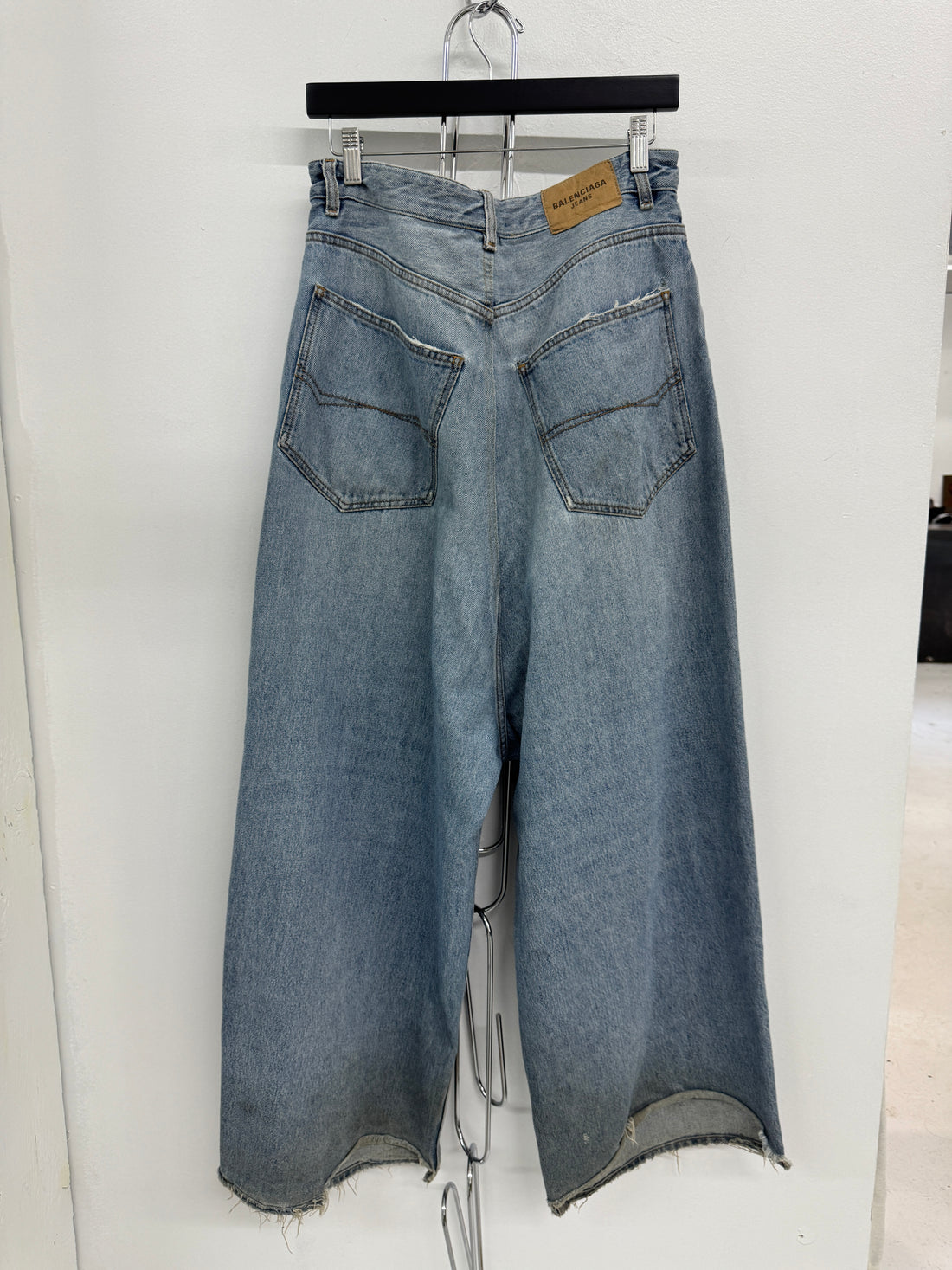WOMENS BALENCIAGA HIGH WAISTED DENIM PANTS