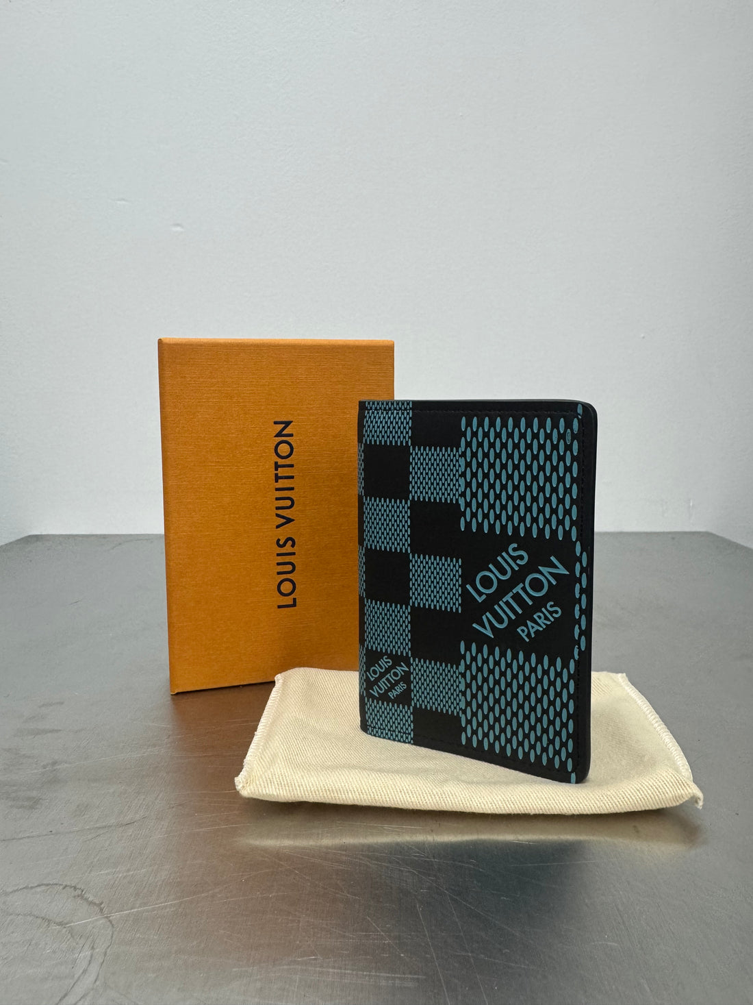 LOUIS VUITTON VIRGIL ABLOH DAMIER INFINI POCKET ORGANIZER - AQUAMARINE