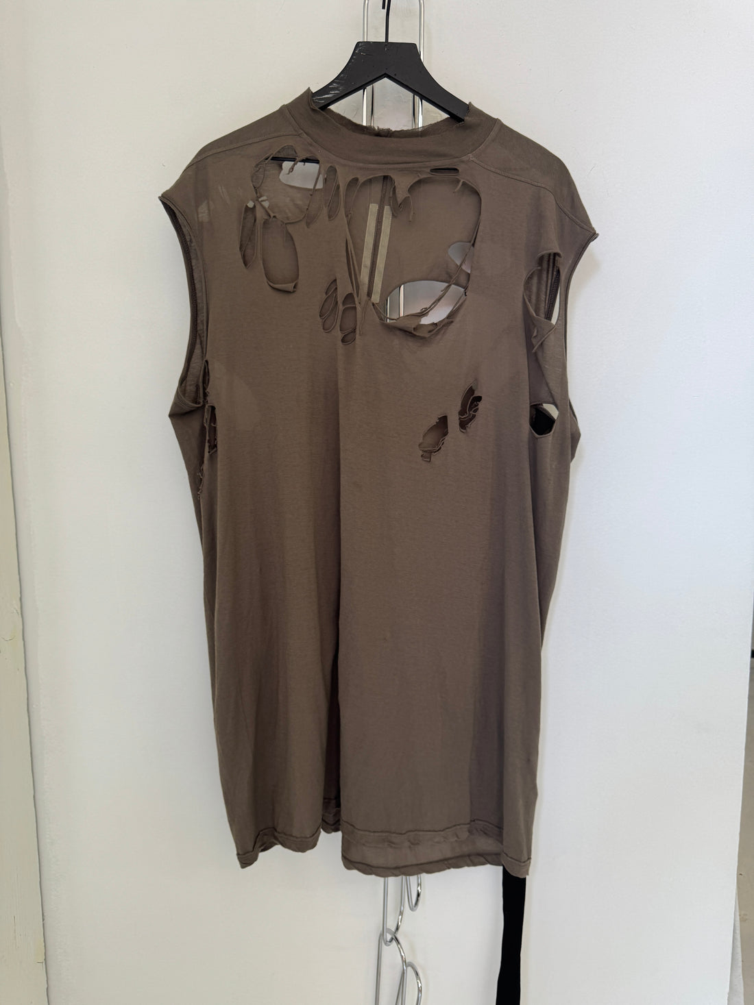 RICK OWENS DRKSHDW GRAY HOLLYWOOD TARP TSHIRT