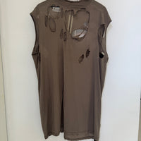 RICK OWENS DRKSHDW GRAY HOLLYWOOD TARP TSHIRT