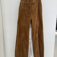 WOMENS BURBERRY CORDUROY TAN PANTS