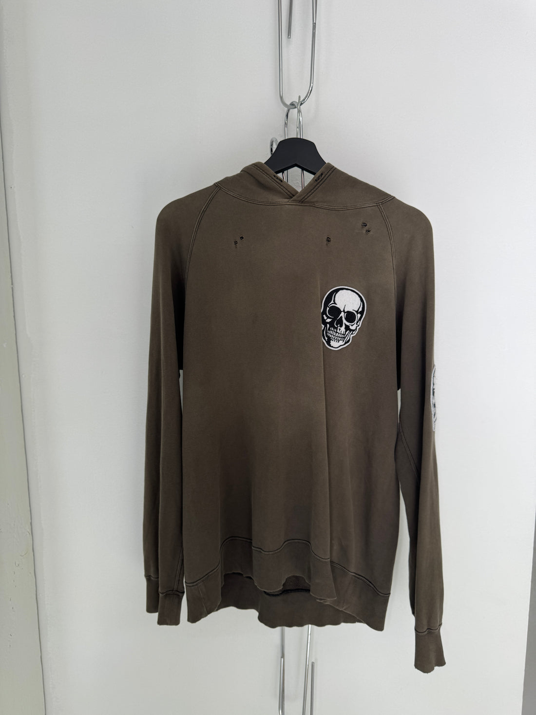 NUMBER NINE SS04 DOUBLE SKULL PATCH HOODIE
