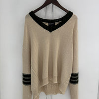ENFANTS RICHES DEPRIMES ASYMMETRICAL VARSITY SWEATER