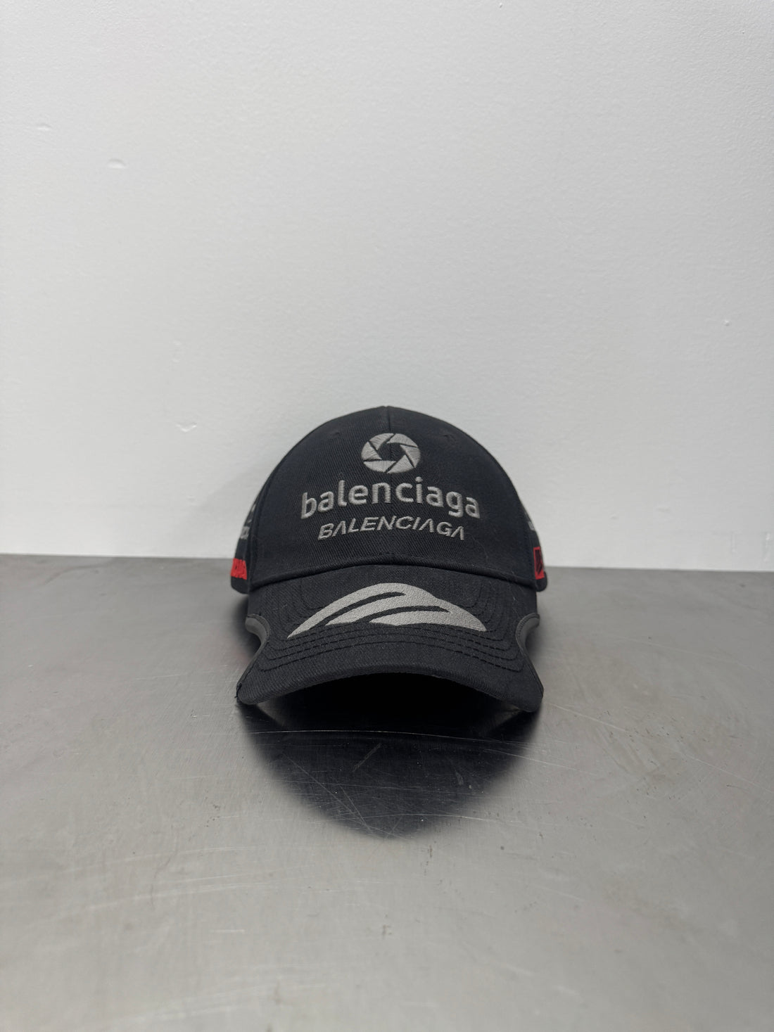 BALENCIAGA MULTI LOGO TEAM HAT BLACK