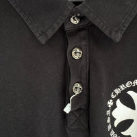 CHROME HEARTS LONG SLEEVE FLEUR POLO SHIRT