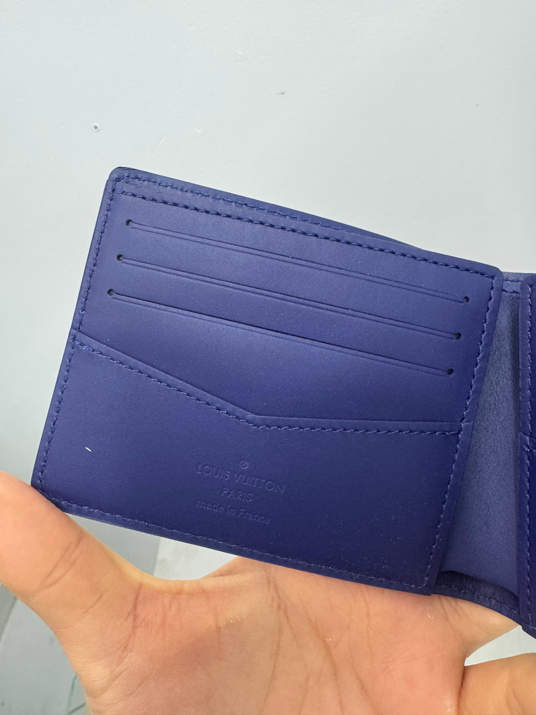 LOUIS VUITTON VIRGIL ABLOH BLUE MONOGRAM BANDANA SLENDER WALLET