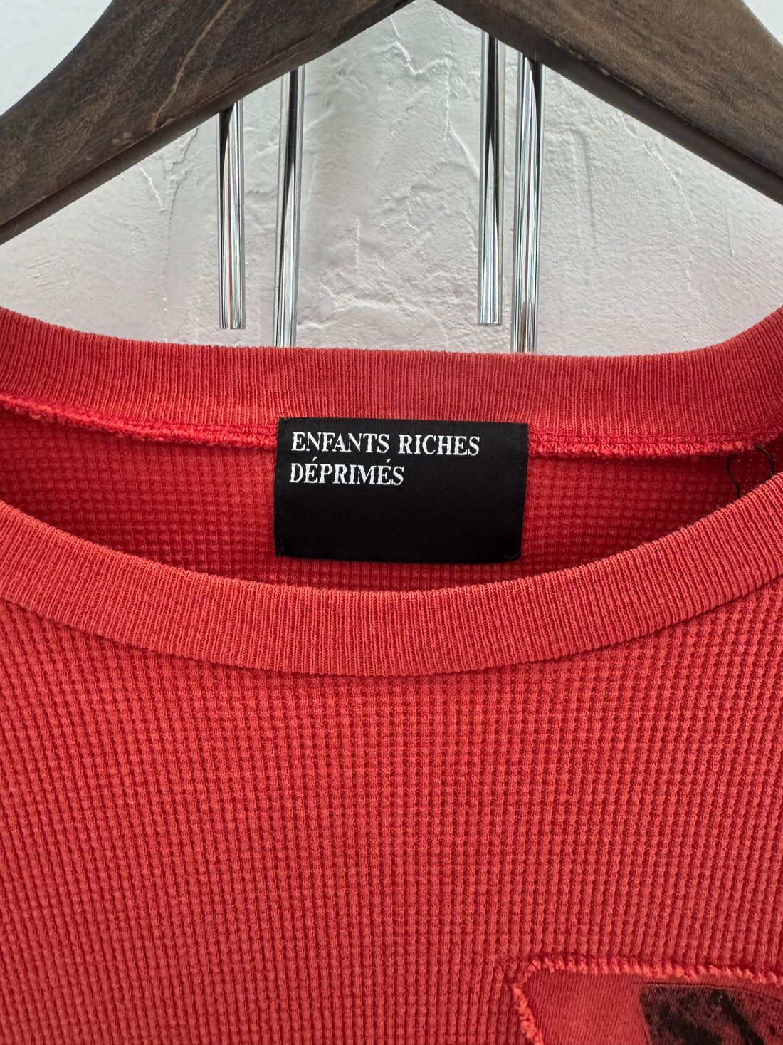 ENFANTS RICHES DEPRIMES ASSEMBLAGE PATCHWORK THERMAL LS SHIRT