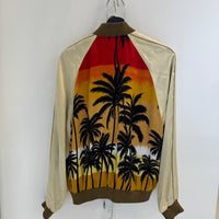SAINT LAURENT PALM TREE SILK JACKET