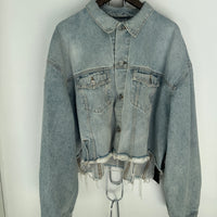 BALENCIAGA FALL 22 LOST TAPES DECONSTRUCTED DENIM JACKET