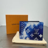 LOUIS VUITTON VIRGIL ABLOH BLUE MONOGRAM BANDANA SLENDER WALLET