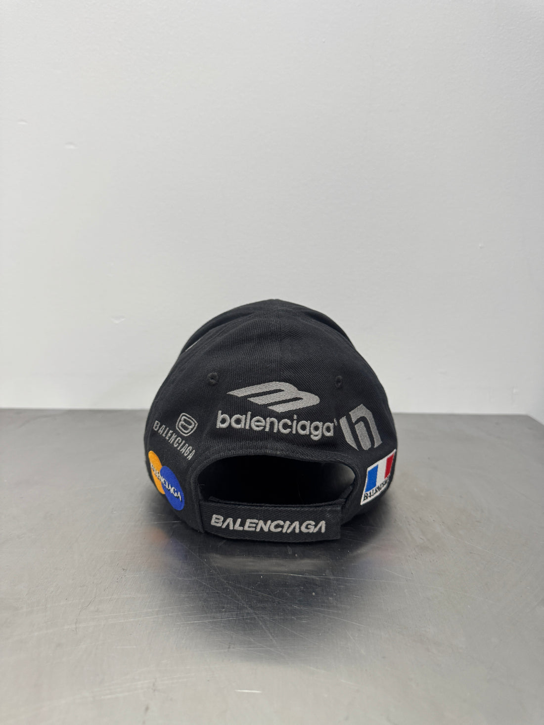 BALENCIAGA MULTI LOGO TEAM HAT BLACK