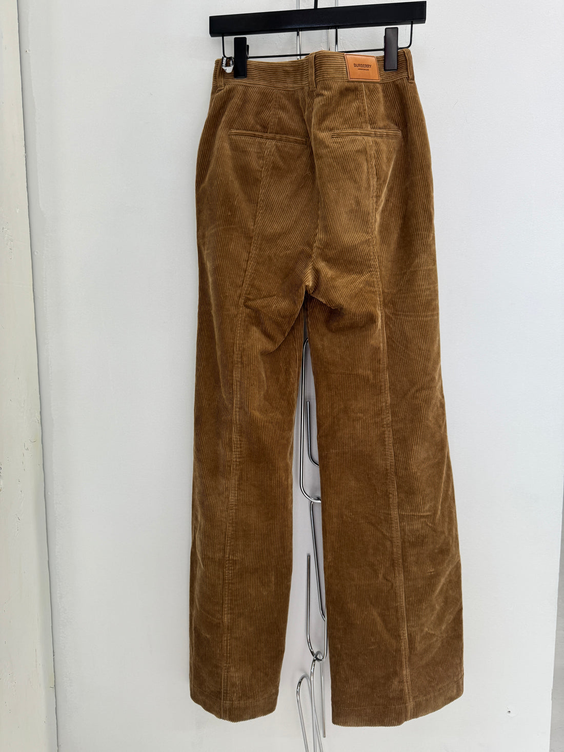 WOMENS BURBERRY CORDUROY TAN PANTS