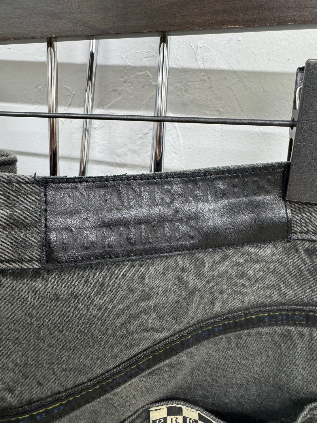 ENFANTS RICHES DEPRIME CHESS BOARD DENIM PANTS
