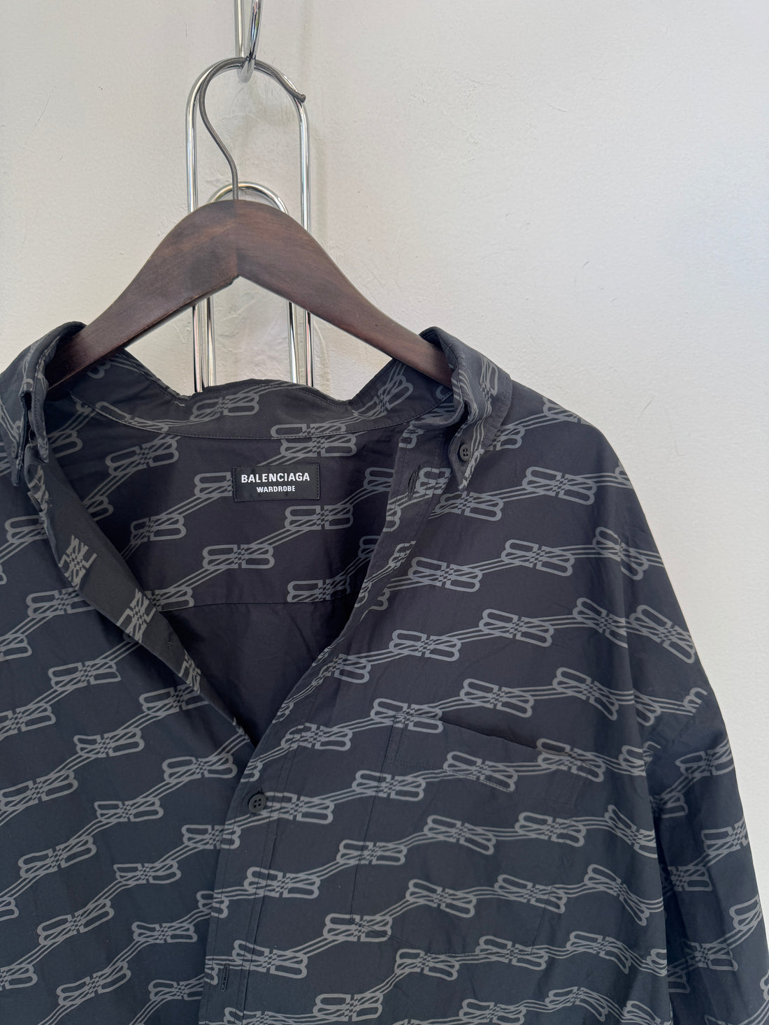 BALENCIAGA MONOGRAM BUTTON UP