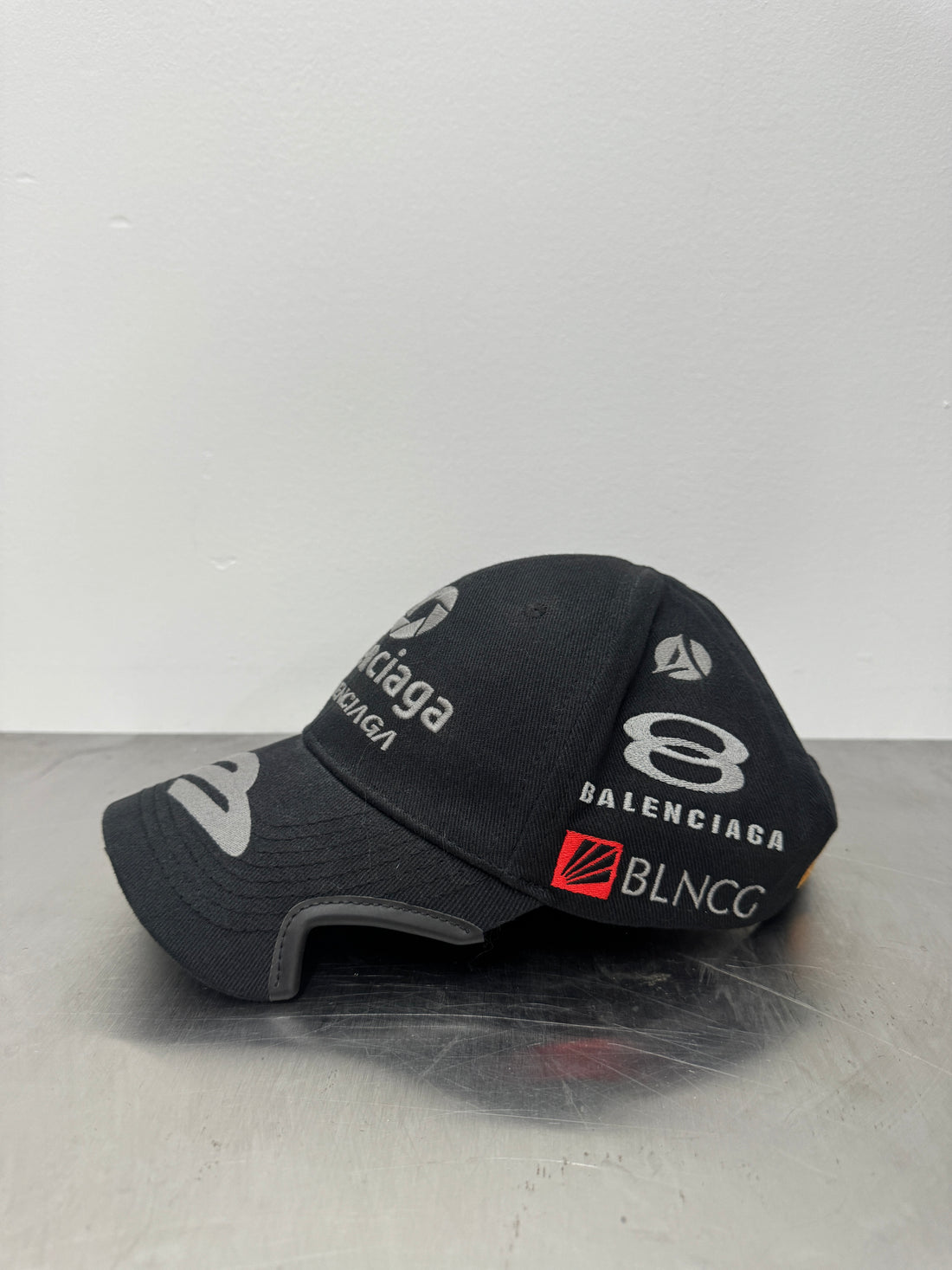 BALENCIAGA MULTI LOGO TEAM HAT BLACK
