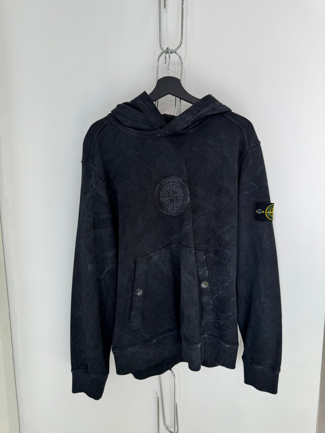 SUPREME X STONE ISLAND WASHED HOODIE