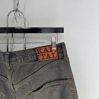 KAPITAL 14OZ BONE DENIM SHORTS