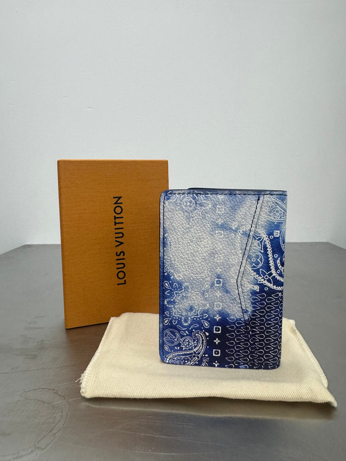 LOUIS VUITTON VIRGIL ABLOH BLUE MONOGRAM BANDANA POCKET ORGANIZER
