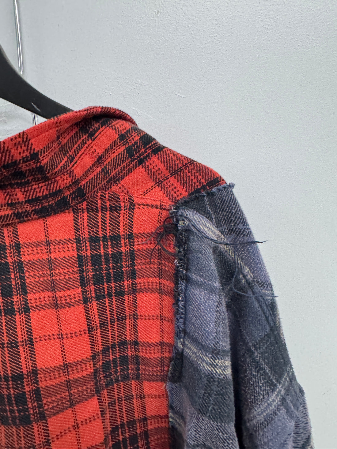 R13 DECONSTRUCTED FLANNEL SHIRT