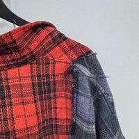 R13 DECONSTRUCTED FLANNEL SHIRT