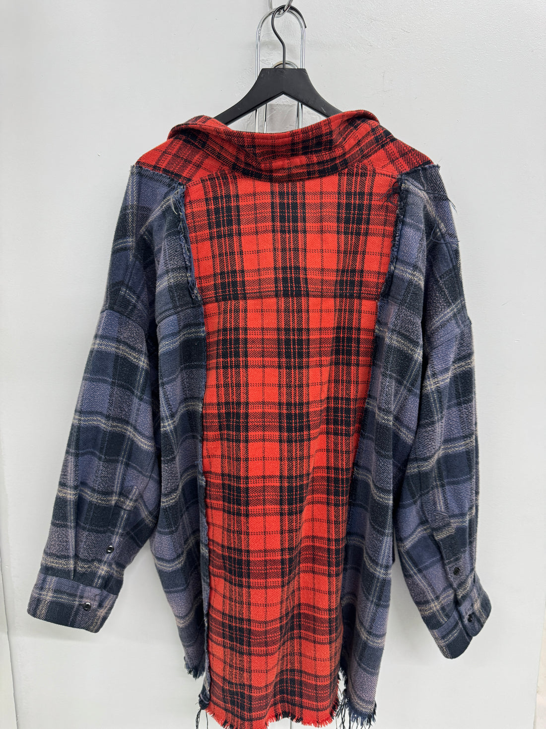 R13 DECONSTRUCTED FLANNEL SHIRT
