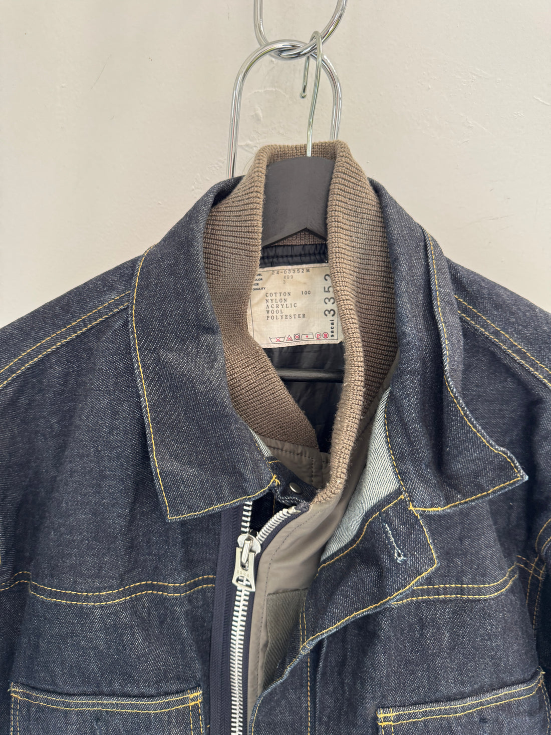 SACAI BOMBER DENIM JACKET