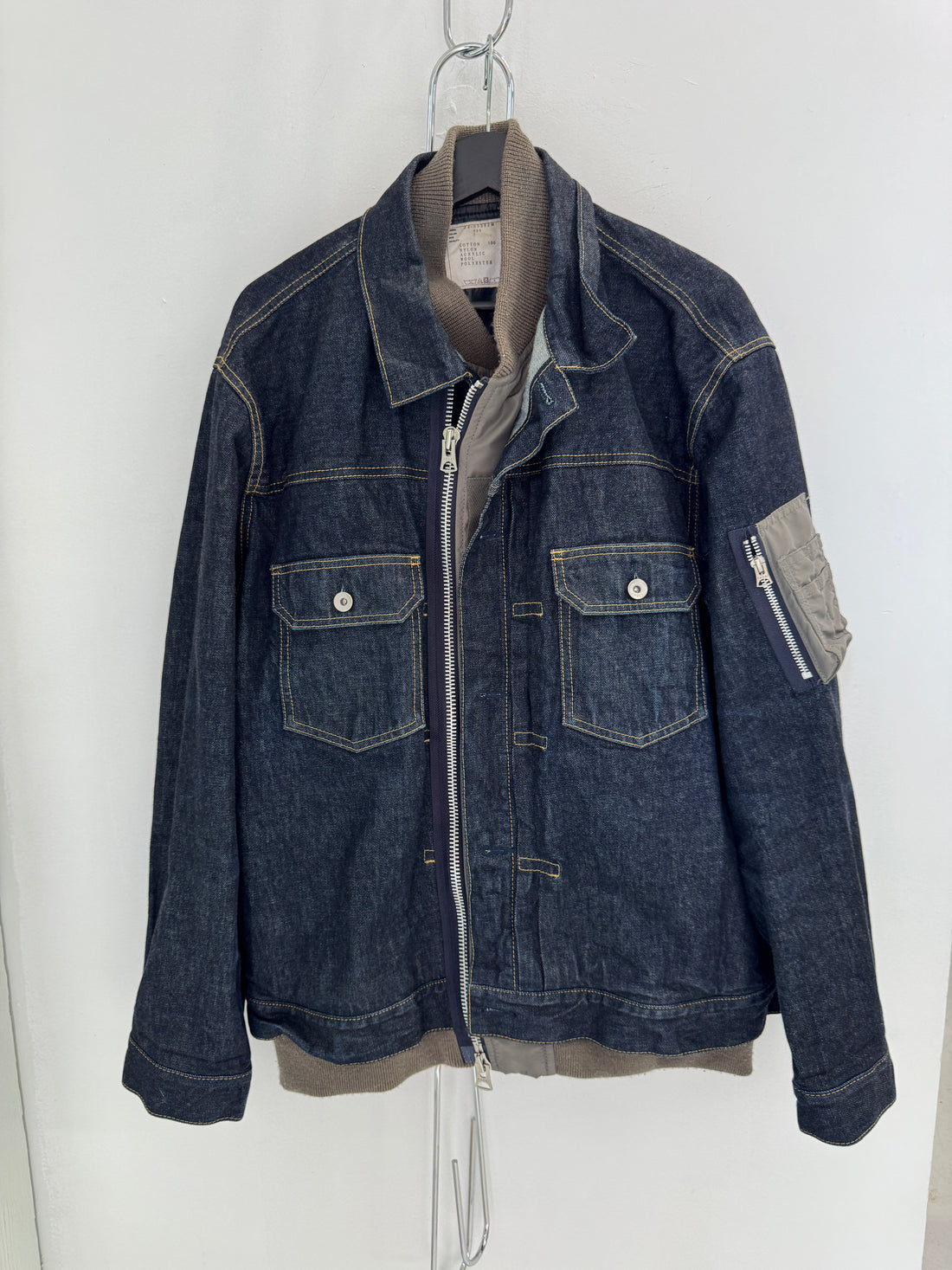 SACAI BOMBER DENIM JACKET