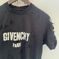 GIVENCHY PARIS DOUBLE LAYER DISTRESSED SHIRT