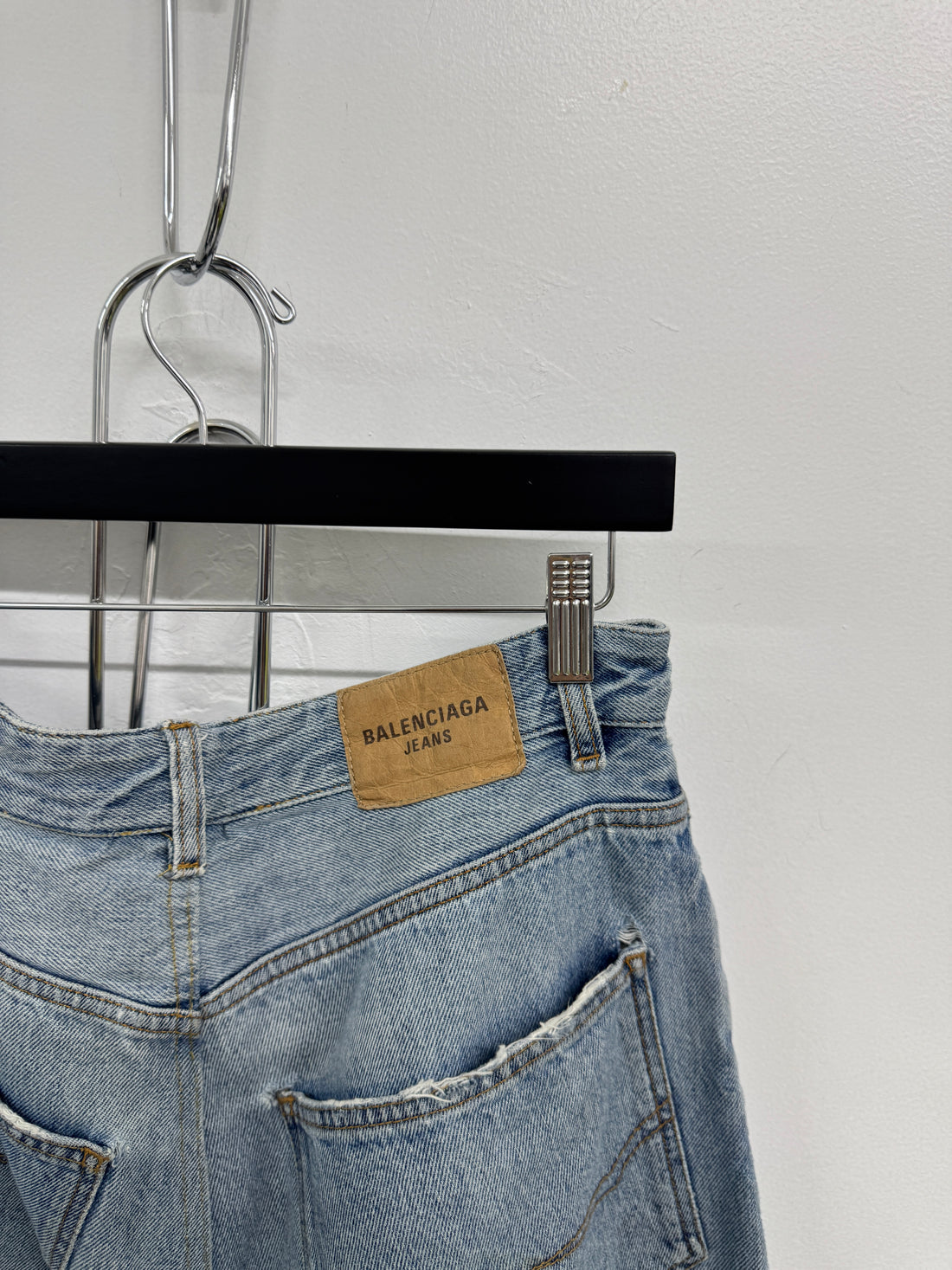WOMENS BALENCIAGA HIGH WAISTED DENIM PANTS