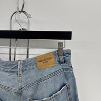 WOMENS BALENCIAGA HIGH WAISTED DENIM PANTS