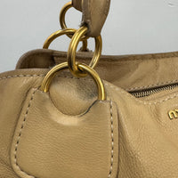 MIU MIU SOFT CALF LEATHER SATCHEL BAG