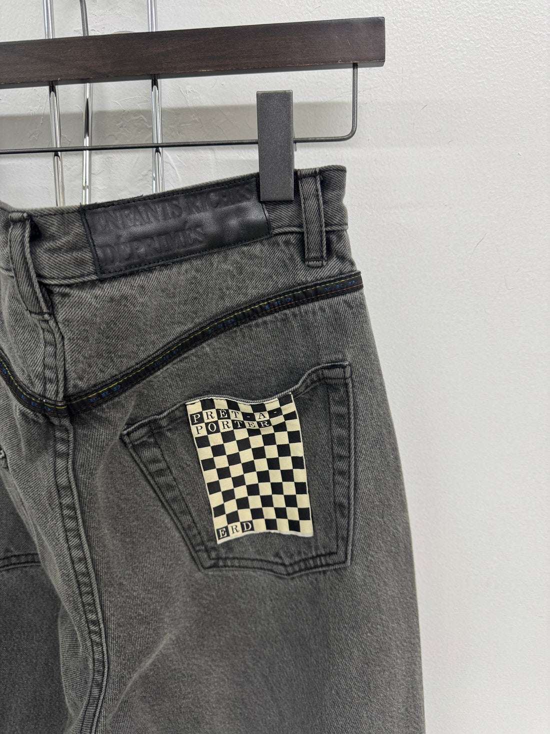 ENFANTS RICHES DEPRIME CHESS BOARD DENIM PANTS