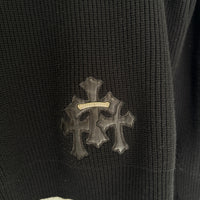 CHROME HEARTS LEATHER CEMETERY PATCH QUARTER ZIP