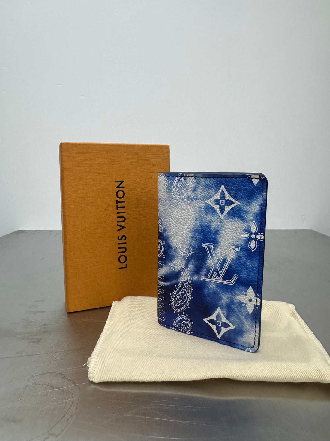 LOUIS VUITTON VIRGIL ABLOH BLUE MONOGRAM BANDANA POCKET ORGANIZER