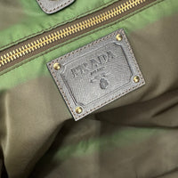 PRADA OLIVE NYLON TOTE BAG