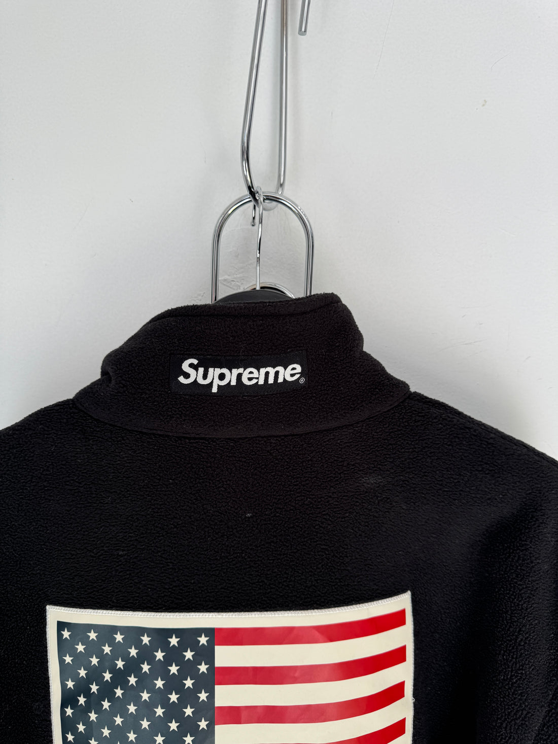SUPREME X TNF USA FLAG FLEECE JACKET