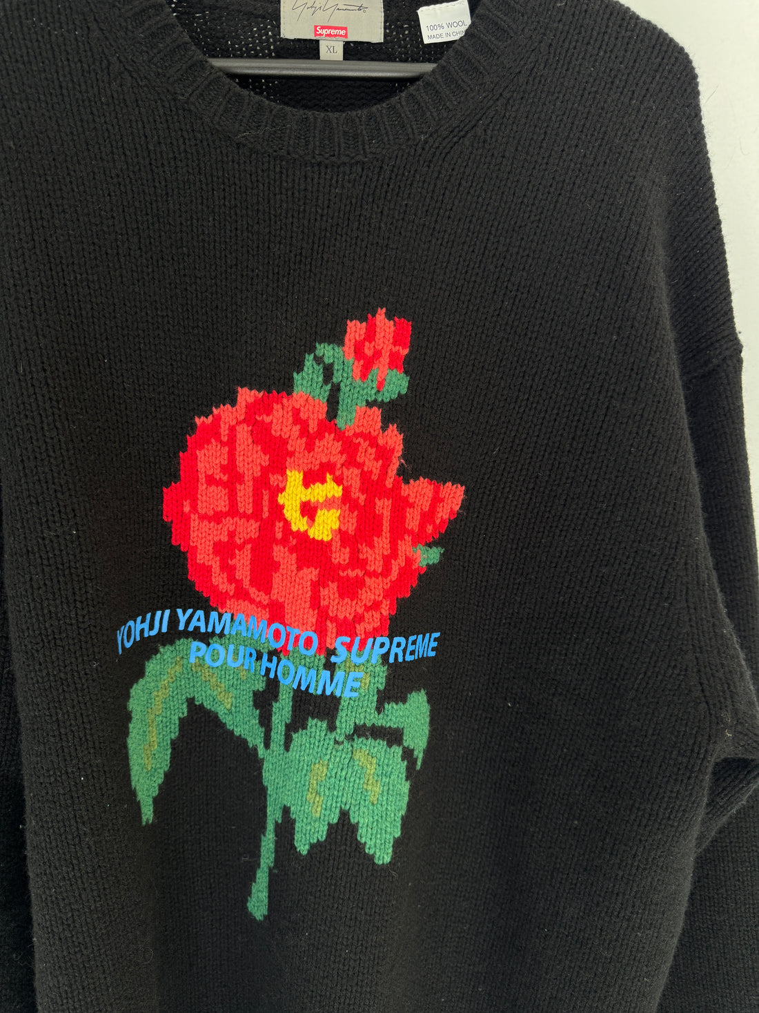 SUPREME X YOHJI FLOWER SWEATER