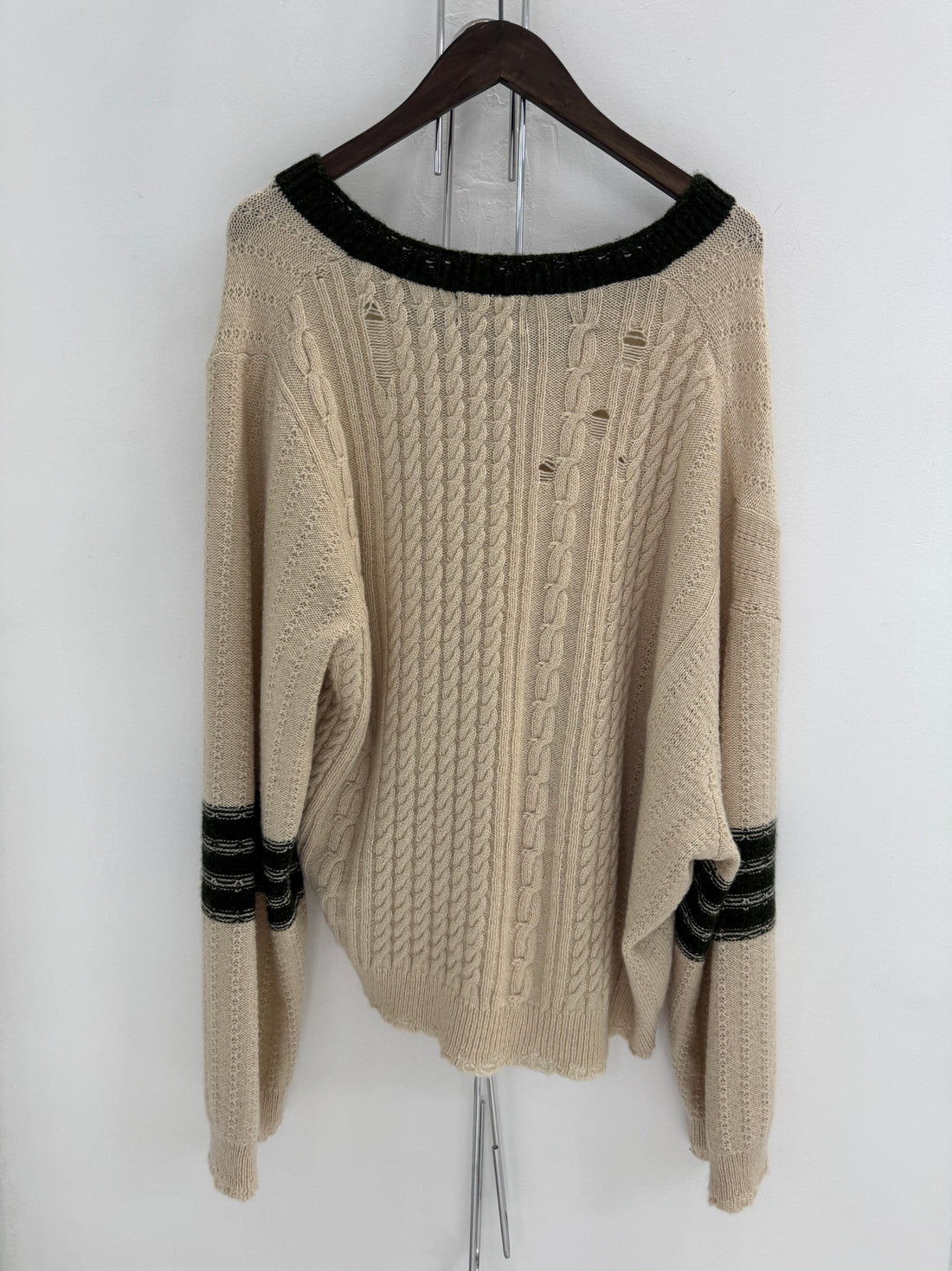 ENFANTS RICHES DEPRIMES ASYMMETRICAL VARSITY SWEATER
