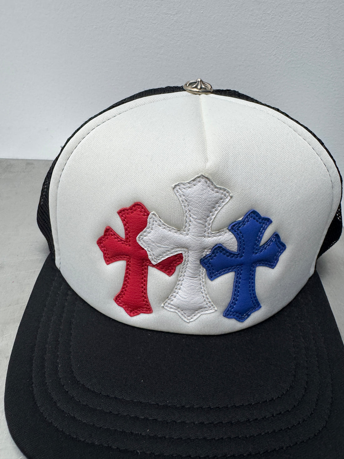 CHROME HEARTS USA TRIPLE CROSS TRUCKER HAT