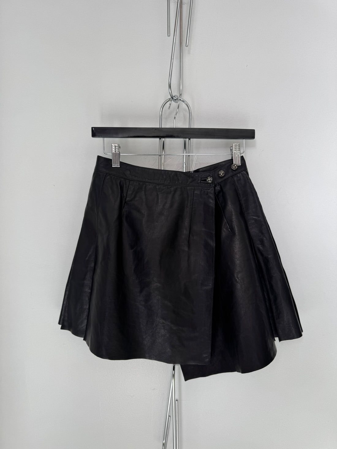 CHROME HEARTS LEATHER SKIRT