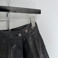 CHROME HEARTS LEATHER SKIRT