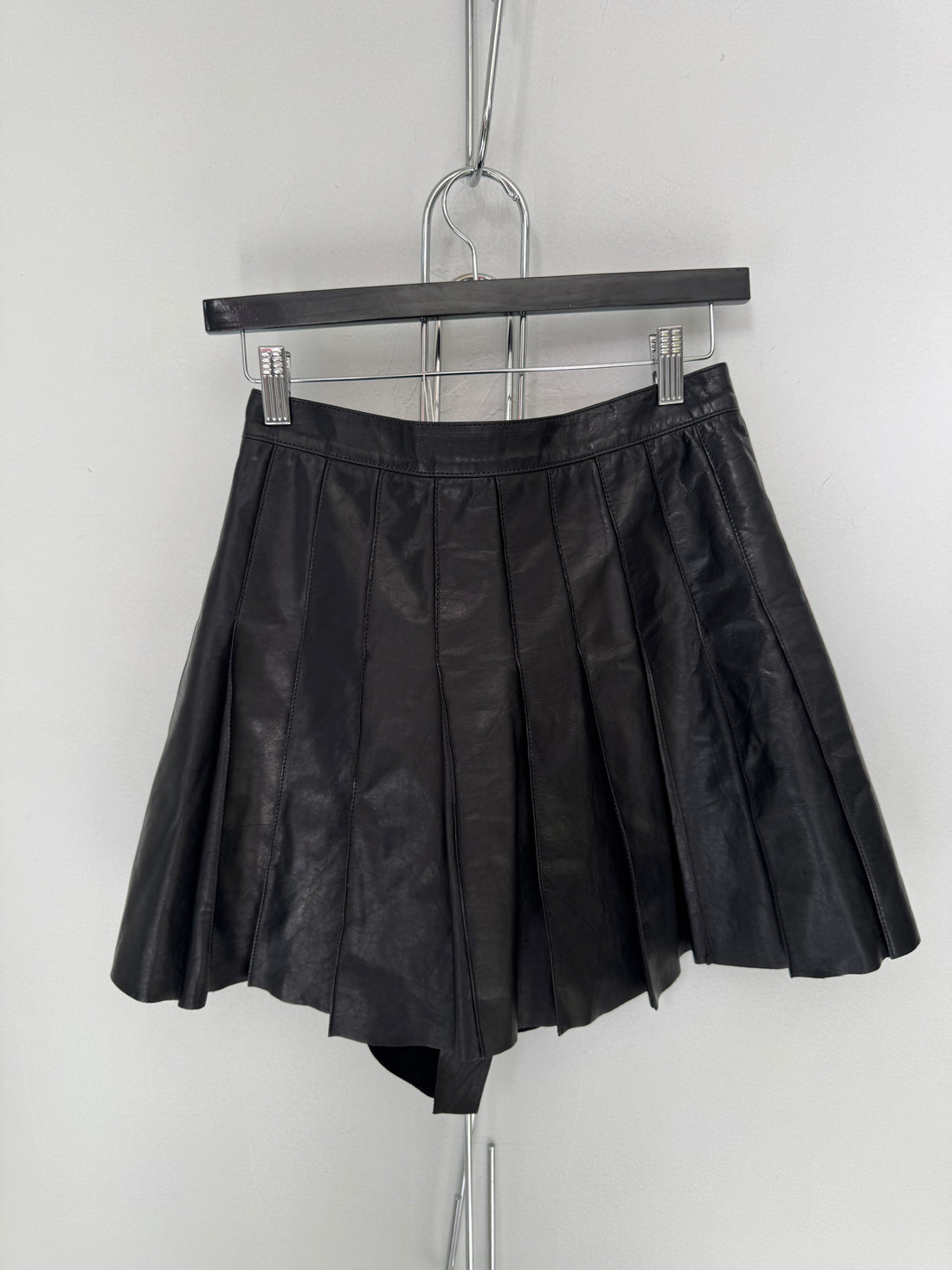 CHROME HEARTS LEATHER SKIRT